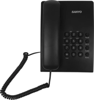 Телефон проводной Sanyo RA-S204B черный - купить недорого с доставкой в интернет-магазине