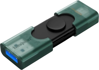 Флеш Диск Kingston 128GB DataTraveler Duo G2 DTDEG2/128GB USB3.0 зеленый/черный - купить недорого с доставкой в интернет-магазине