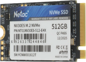 Накопитель SSD Netac PCIe 3.0 x4 512GB NT01NV30ES-512-E4X NV30ES M.2 2242 - купить недорого с доставкой в интернет-магазине