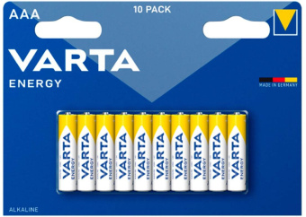 Батарея Varta Energy LR03 BL10 Alkaline AAA (10шт) блистер - купить недорого с доставкой в интернет-магазине