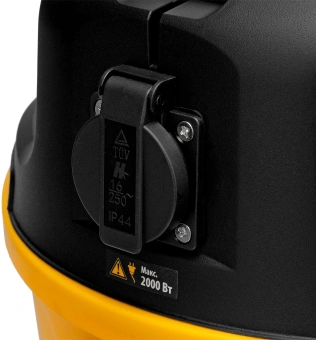 Строительный пылесос Denzel RVC20 1400Вт (уборка: сухая/сбор воды/выдув) желтый - купить недорого с доставкой в интернет-магазине