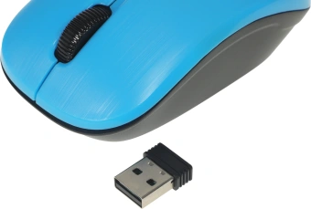 Мышь Оклик 525MW черный/голубой оптическая 1000dpi беспров. USB для ноутбука 3but (1090724) - купить недорого с доставкой в интернет-магазине