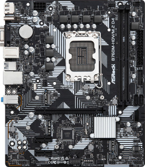Материнская плата Asrock B760M-HDV/M.2 D4 Soc-1700 Intel B760 2xDDR4 mATX AC`97 8ch(7.1) GbLAN RAID+VGA+HDMI+DP - купить недорого с доставкой в интернет-магазине