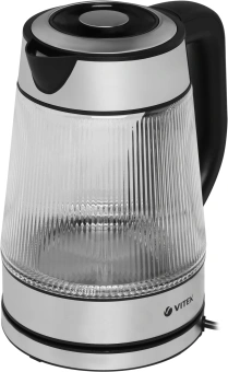Чайник электрический Vitek VT-7017 1.8л. 2200Вт прозрачный корпус: стекло - цена, купить или заказать с доставкой в интернет-магазине Чайник электрический Vitek VT-7017 1.8л. 2200Вт прозрачный корпус: стекло - купить недорого с доставкой в интернет-магазине