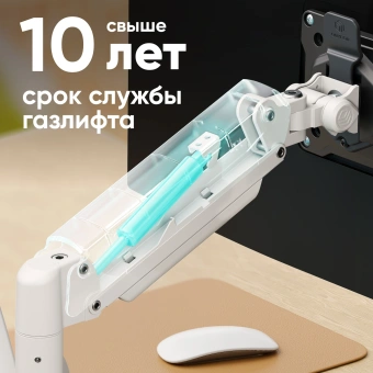 Кронштейн для мониторов Onkron G160 BW черный/белый 13"-32" макс.10кг настольный поворот и наклон верт.перемещ. - купить недорого с доставкой в интернет-магазине