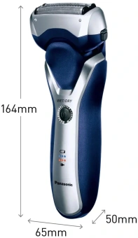 Бритва сетчатая Panasonic ES-RT37 реж.эл.:3 питан.:аккум. синий/серебристый - купить недорого с доставкой в интернет-магазине