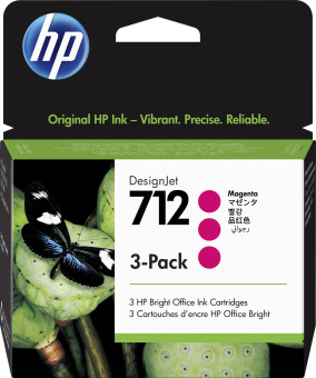 Картридж струйный HP 712 3ED78A пурпурный тройная упак. (29мл) для HP DJ Т230/630 - купить недорого с доставкой в интернет-магазине