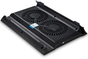 Подставка для ноутбука Deepcool N8 Black 380x278x55мм 3xUSB 2x 140ммFAN 1244г алюминий черный - купить недорого с доставкой в интернет-магазине