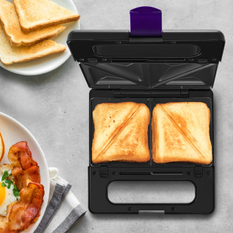 Вафельница Kitfort КТ-3611 800Вт черный/фиолетовый - купить недорого с доставкой в интернет-магазине