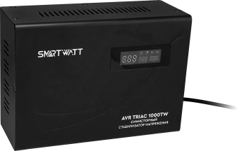 Стабилизатор напряжения Smartwatt AVR Triac 1000TW 1000ВА черный - купить недорого с доставкой в интернет-магазине