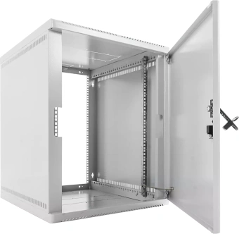 Шкаф коммутационный ЦМО (ШРН-15.650.1) настенный 15U 599x670мм пер.дв.металл несъемн.бок.пан. 100кг серый 605мм 27кг 180град. 746мм сталь - купить недорого с доставкой в интернет-магазине