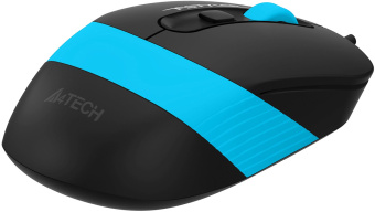 Мышь A4Tech Fstyler FM10S черный/синий оптическая 1600dpi silent USB 3but (FM10S USB BLUE) - купить недорого с доставкой в интернет-магазине