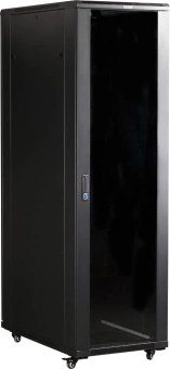 Шкаф серверный Lanmaster (TWT-CBB-32U-6X10-G1) напольный 32U 600x1000мм пер.дв.стекл задн.дв.двуст. 2 бок.пан. 800кг черный - купить недорого с доставкой в интернет-магазине