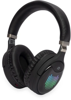 Гарнитура накладные Digma BT-16 черный беспроводные bluetooth оголовье (BT-16B) - купить недорого с доставкой в интернет-магазине