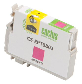 Картридж струйный Cactus CS-EPT0803 T0803 пурпурный (11.4мл) для Epson Stylus Photo P50/PX650/PX660/PX700/PX700W/PX710/PX710W/PX720/PX720WD/PX800/PX800FW/PX810/PX810FW/PX820/PX820FWD/R265/R285/R360/RX560/RX585/RX685 с чипом - купить недорого с доставкой в интернет-магазине