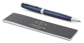 Ручка шариков. Parker Sonnet Core K539 (CW1931536) LaqBlue CT M черн. черн. подар.кор. сменный стержень 1стерж. линия 1мм кругл. 1цв. - купить недорого с доставкой в интернет-магазине