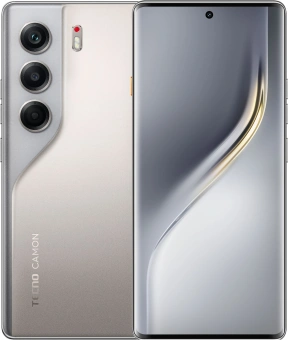 Смартфон Tecno Camon 40 Pro 256Gb 8Gb титан моноблок 3G 4G 6.78" 1080x2436 Android 15 50Mpix 802.11 a/b/g/n/ac NFC GPS GSM900/1800 GSM1900 Protect - купить недорого с доставкой в интернет-магазине