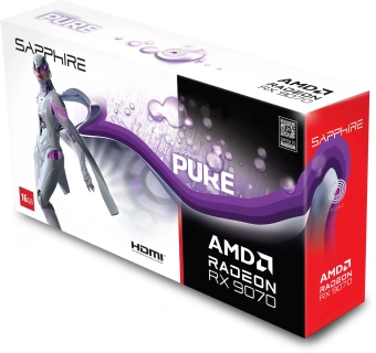 Видеокарта Sapphire PCI-E 5.0 11349-02-20G PURE AMD RADEON RX 9070 OC AMD Radeon RX 9070 16Gb 256bit GDDR6 2210/20000 HDMIx2 DPx2 HDCP Ret - купить недорого с доставкой в интернет-магазине