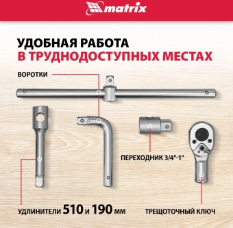 Набор инструментов Matrix 13539 26 предметов (жесткий кейс) - купить недорого с доставкой в интернет-магазине
