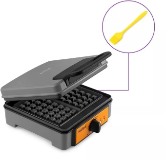 Вафельница Kitfort КТ-1694 1200Вт серый - купить недорого с доставкой в интернет-магазине