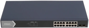 Коммутатор HiWatch DS-S1816GP 16x100Mb 1G неуправляемый - купить недорого с доставкой в интернет-магазине