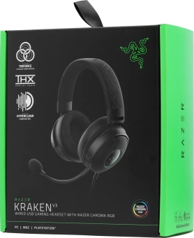 Наушники с микрофоном Razer Kraken V3 черный 1.2м мониторные оголовье (RZ04-03770200-R3M1) - купить недорого с доставкой в интернет-магазине