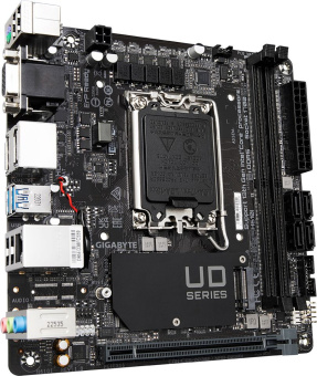 Материнская плата Gigabyte H610I Soc-1700 Intel H610 2xDDR5 mini-ITX AC`97 8ch(7.1) GbLAN+VGA+HDMI+DP - купить недорого с доставкой в интернет-магазине
