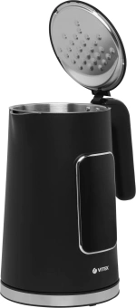 Чайник электрический Vitek VT-1162 1.7л. 2200Вт черный корпус: металл/пластик - купить недорого с доставкой в интернет-магазине
