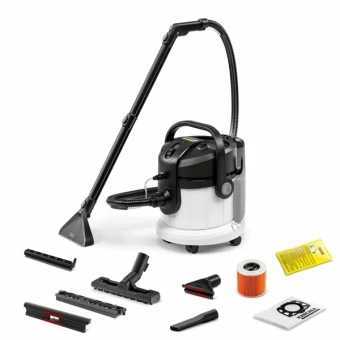 Пылесос моющий Karcher SE 4 1400Вт белый - купить недорого с доставкой в интернет-магазине