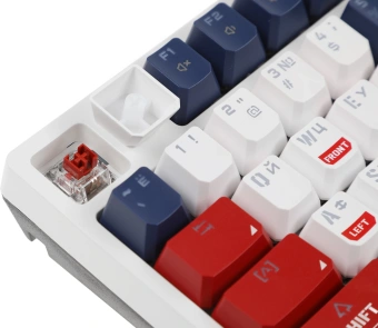 Клавиатура A4Tech S98 Sports механическая синий/белый USB for gamer LED (S98 SPORTS NAVY BLMS RED PLUS) кабель 1.8м - купить недорого с доставкой в интернет-магазине