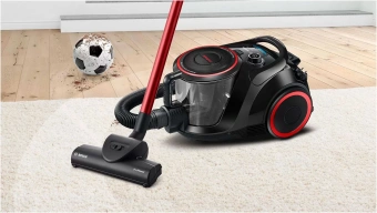 Пылесос Bosch BGS41POW1 700Вт черный/красный - купить недорого с доставкой в интернет-магазине