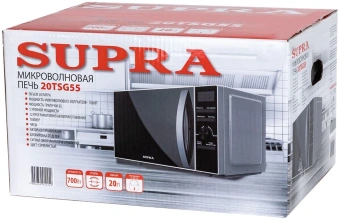 Микроволновая Печь Supra 20TSG55 20л. 700Вт черный - купить недорого с доставкой в интернет-магазине