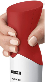 Блендер погружной Bosch MSM64010 450Вт белый/красный - купить недорого с доставкой в интернет-магазине