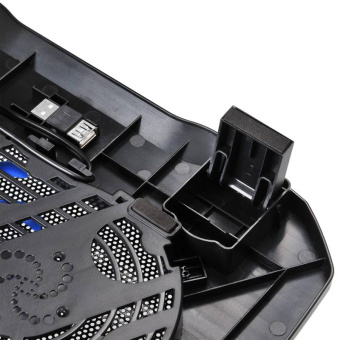 Подставка для ноутбука Buro BU-LCP156-B114 15.6" 357x265x33мм 1xUSB 1x 140ммFAN 345г металлическая сетка/пластик черный - купить недорого с доставкой в интернет-магазине