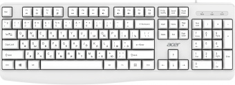 Клавиатура Acer OKW301 белый USB (ZL.KBDCC.01B) - купить недорого с доставкой в интернет-магазине