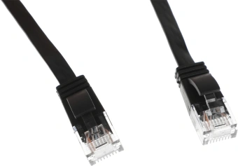 Патч-корд Buro Flat 10Гбит/с UTP 4 пары cat.6 Cu molded 1.5м черный RJ-45 (m)-RJ-45 (m) (BU-С6-FLAT-1.5M-B) - купить недорого с доставкой в интернет-магазине