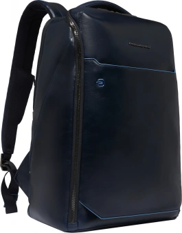 Рюкзак мужской Piquadro Blue Square CA6591B2/BLU2 темно-синий натур.кожа - купить недорого с доставкой в интернет-магазине