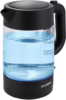 Чайник электрический Hyundai HYK-G7707 1.7л. 2200Вт графит корпус: стекло - купить недорого с доставкой в интернет-магазине
