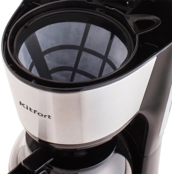 Кофеварка капельная Kitfort КТ-715 1000Вт черный - купить недорого с доставкой в интернет-магазине