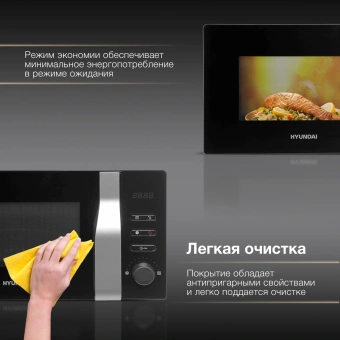 Микроволновая Печь Hyundai HYM-M2061 20л. 700Вт черный - купить недорого с доставкой в интернет-магазине