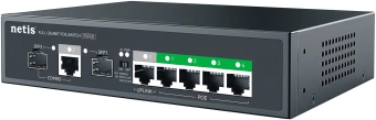 Коммутатор Netis P107GS 6x1Гбит/с 2SFP 4PoE 65W неуправляемый - купить недорого с доставкой в интернет-магазине