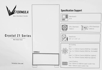 Корпус Formula Crystal Z1 черный без БП ATX 3x120mm 2xUSB2.0 1xUSB3.0 audio bott PSU - купить недорого с доставкой в интернет-магазине