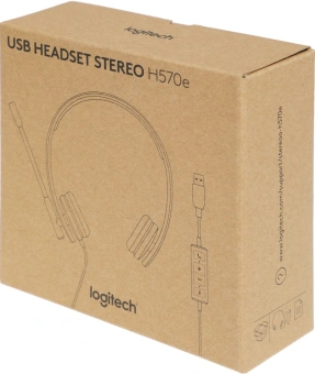 Наушники с микрофоном Logitech H570e черный 1.9м накладные USB оголовье (981-000575) - купить недорого с доставкой в интернет-магазине