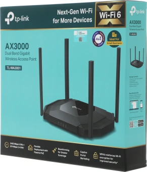 Точка доступа TP-Link TL-WA3001 AX3000 10/100/1000BASE-TX/Wi-Fi черный - купить недорого с доставкой в интернет-магазине