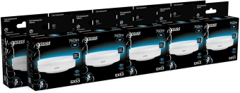 Лампа светодиодная Gauss 108008308 8Вт цок.:GX53 таблетка 150B св.свеч.бел.хол. GX53 (упак.:10шт) - купить недорого с доставкой в интернет-магазине