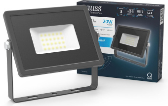 Прожектор уличный Gauss Qplus светодиодный 20Вт корп.алюм.серый (690511320) - купить недорого с доставкой в интернет-магазине