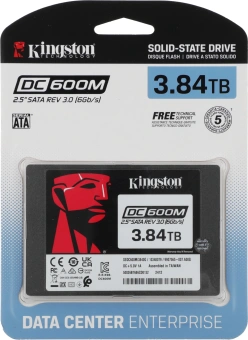 Накопитель SSD Kingston SATA-III 3.84TB SEDC600M/3840G DC600M 2.5" 1 DWPD - купить недорого с доставкой в интернет-магазине