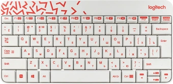 Клавиатура + мышь Logitech MK240 клав:белый/красный мышь:белый/красный USB беспроводная slim Multimedia (920-008160) - купить недорого с доставкой в интернет-магазине