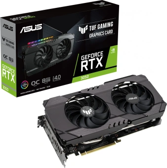 Видеокарта Asus PCI-E 4.0 TUF-RTX3050-O8G-GAMING NVIDIA GeForce RTX 3050 8Gb 128bit GDDR6 1845/14000 HDMIx2 DPx3 HDCP Ret - цена, купить или заказать с доставкой в интернет-магазине Видеокарта Asus PCI-E 4.0 TUF-RTX3050-O8G-GAMING NVIDIA GeForce RTX 3050 8Gb 128bit GDDR6 1845/14000 HDMIx2 DPx3 HDCP Ret - купить недорого с доставкой в интернет-магазине