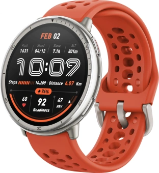 Смарт-часы Amazfit Active 2R A2437 Premium 43.9мм 1.32" AMOLED корп.серебристый рем.черный разм.брасл.:150-210мм (1746931) - купить недорого с доставкой в интернет-магазине